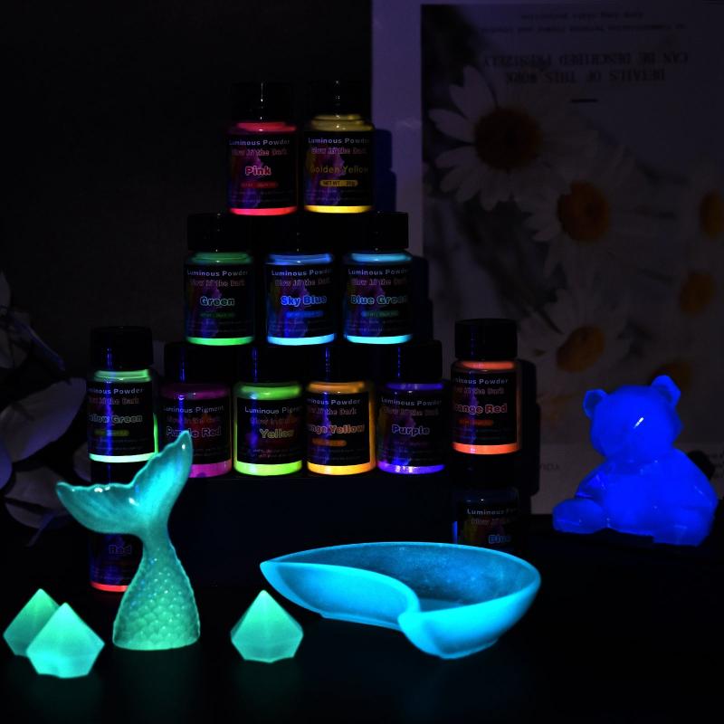 30g 20g Glow in the Dark Powder Long Lasting Bright Luminous for Jewelry Making