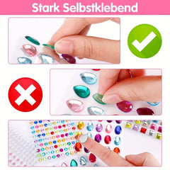 1782 Pcs Adhesive Rhinestones Stickers for Crafts