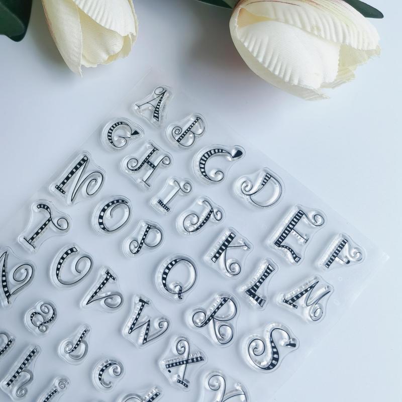 52 Uppercase and Lowercase Transparent Stamps for Card Making & DIY
