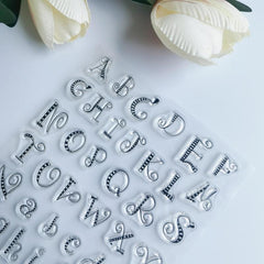 52 Uppercase and Lowercase Transparent Stamps for Card Making & DIY