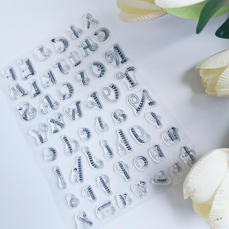 52 Uppercase and Lowercase Transparent Stamps for Card Making & DIY