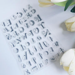 52 Uppercase and Lowercase Transparent Stamps for Card Making & DIY