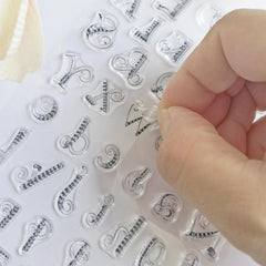 52 Uppercase and Lowercase Transparent Stamps for Card Making & DIY