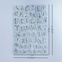 52 Uppercase and Lowercase Transparent Stamps for Card Making & DIY