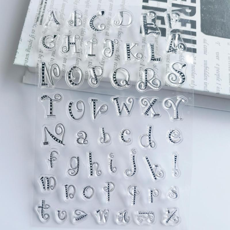 52 Uppercase and Lowercase Transparent Stamps for Card Making & DIY