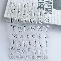 52 Uppercase and Lowercase Transparent Stamps for Card Making & DIY