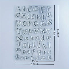 52 Uppercase and Lowercase Transparent Stamps for Card Making & DIY