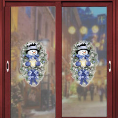 Christmas Sticker Decor Snowman Pine Patterns Glass Window Decal