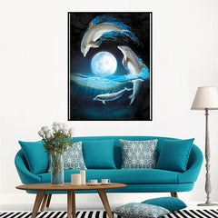 5D Dolphin Crystal Rhinestone Art Kit for Wall Decor