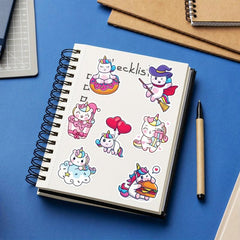 100 Pink Unicorn Vinyl Waterproof Stickers for Adults