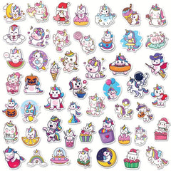 100 Pink Unicorn Vinyl Waterproof Stickers for Adults