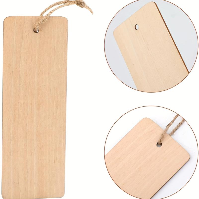 10pcs Wooden Bookmarks for Christmas Wedding Birthday Decor