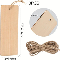 10pcs Wooden Bookmarks for Christmas Wedding Birthday Decor