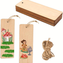 10pcs Wooden Bookmarks for Christmas Wedding Birthday Decor