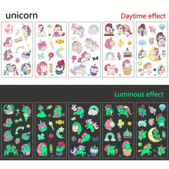 5pcs Luminous Tattoo Stickers for Children's Arms & Faces