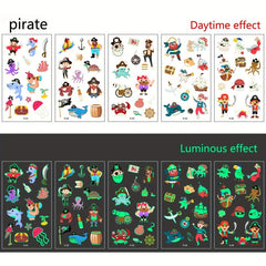 5pcs Luminous Tattoo Stickers for Children's Arms & Faces