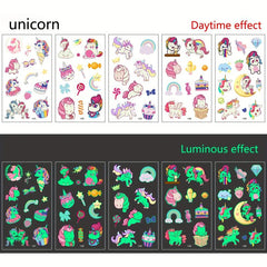 5pcs Luminous Tattoo Stickers for Children's Arms & Faces