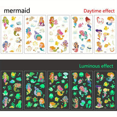 5pcs Luminous Tattoo Stickers for Children's Arms & Faces