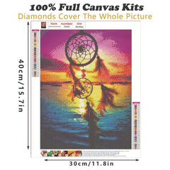 DIY 5D Diamond Art Wind Chime Pictures, Full Round Diamond Craft Kit