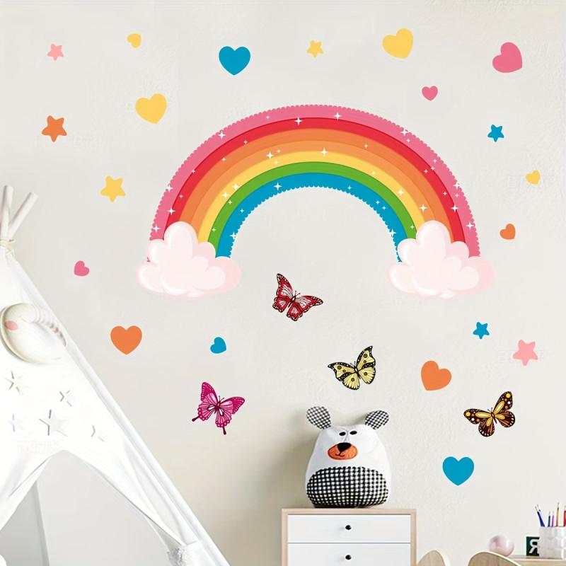 Rainbow Star Butterfly Wall Sticker