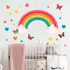 Rainbow Star Butterfly Wall Sticker