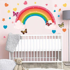Rainbow Star Butterfly Wall Sticker
