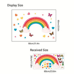 Rainbow Star Butterfly Wall Sticker