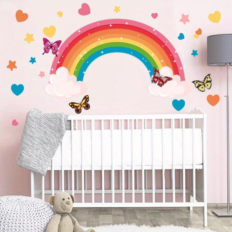 Rainbow Star Butterfly Wall Sticker