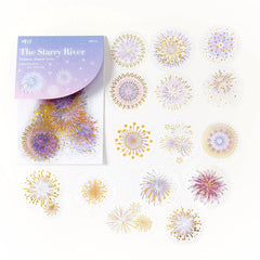 30 Fireworks Themed Resin Art Epoxy Stickers for Scrapbooking