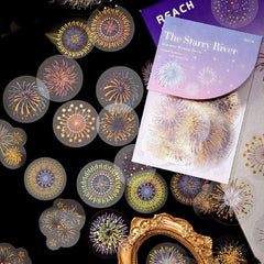 30 Fireworks Themed Resin Art Epoxy Stickers for Scrapbooking