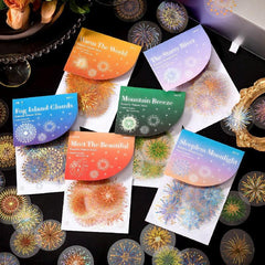 30 Fireworks Themed Resin Art Epoxy Stickers for Scrapbooking
