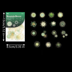 30 Fireworks Themed Resin Art Epoxy Stickers for Scrapbooking