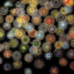 30 Fireworks Themed Resin Art Epoxy Stickers for Scrapbooking