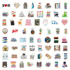 125pcs Book Stickers Reading Stickers Library Stickers Book Accessories