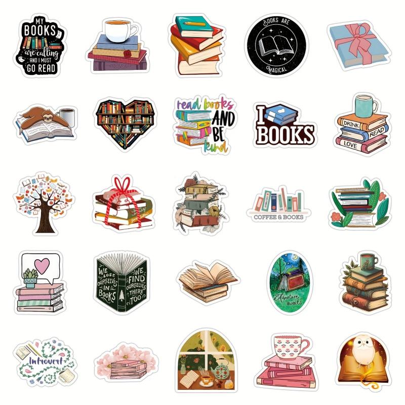 125pcs Book Stickers Reading Stickers Library Stickers Book Accessories