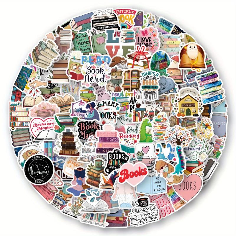 125pcs Book Stickers Reading Stickers Library Stickers Book Accessories