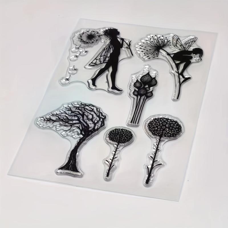 Fairy Flowers & Tree Pattern Stamp Tool for Art Making