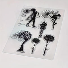 Fairy Flowers & Tree Pattern Stamp Tool for Art Making
