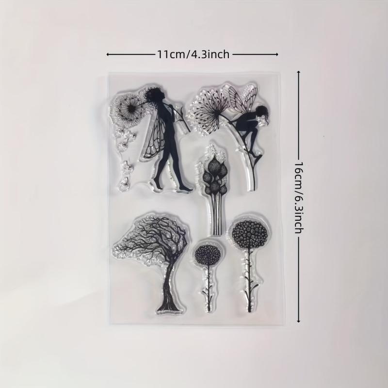 Fairy Flowers & Tree Pattern Stamp Tool for Art Making