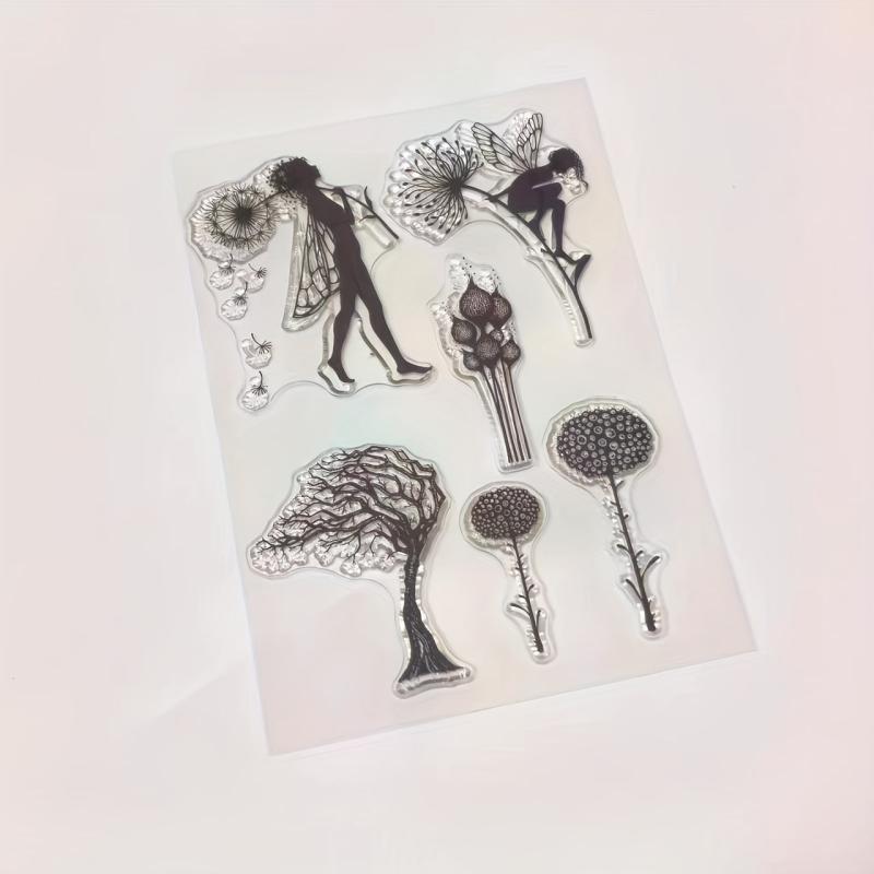 Fairy Flowers & Tree Pattern Stamp Tool for Art Making