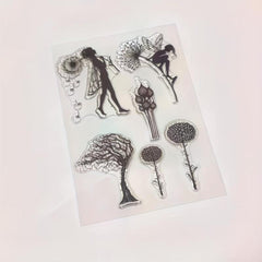 Fairy Flowers & Tree Pattern Stamp Tool for Art Making