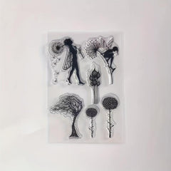 Fairy Flowers & Tree Pattern Stamp Tool for Art Making
