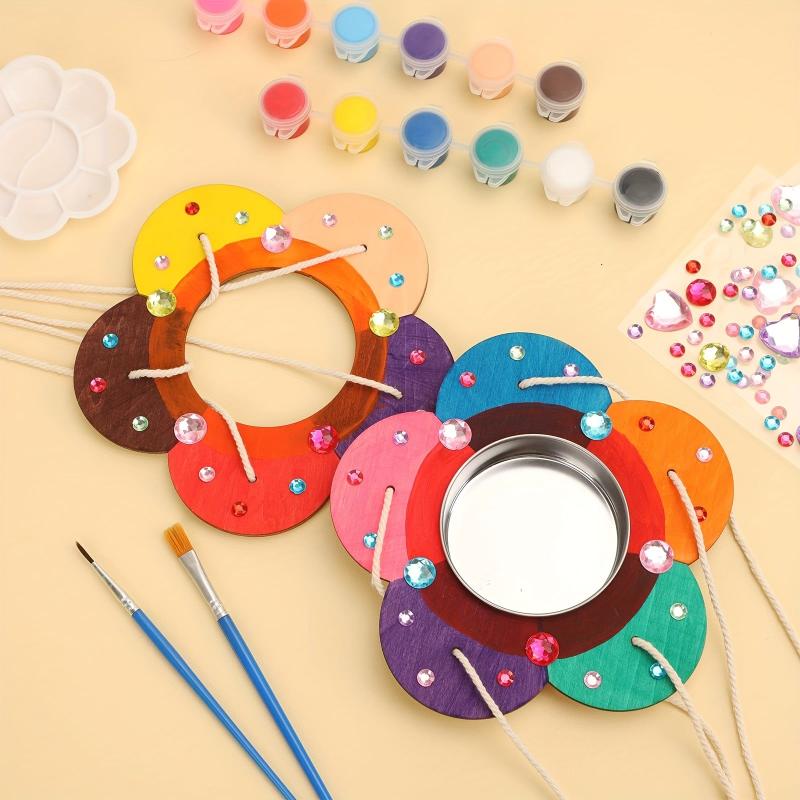 Crafts Bird Feeder Wooden DIY Painting Kit Easter Kids Outdoor Garden