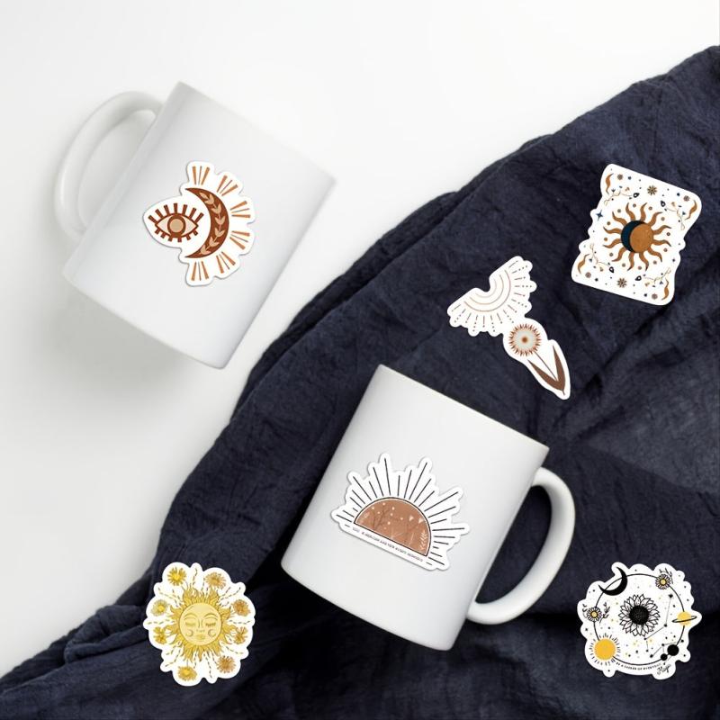 50pcs Sun & Flower Waterproof Stickers for DIY Decor Luggage Journals & More