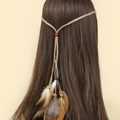 Summer Feather Headband Hair Rope Hair Accessories