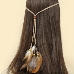 Summer Feather Headband Hair Rope Hair Accessories