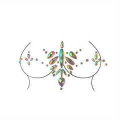 Beaded Face Arm Body Chest Jewelry Tattoo Stickers
