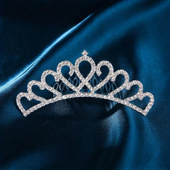 Silver Crown Headdress Comb Wedding Bridal Hair Accessories Rhinestone