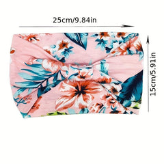 Bohemian Print Yoga Headband Absorbent Stretch Cotton Sports Hair
