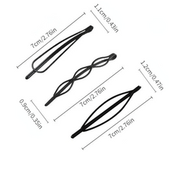6pcs Geometric Metal Barrettes Hair Accessories